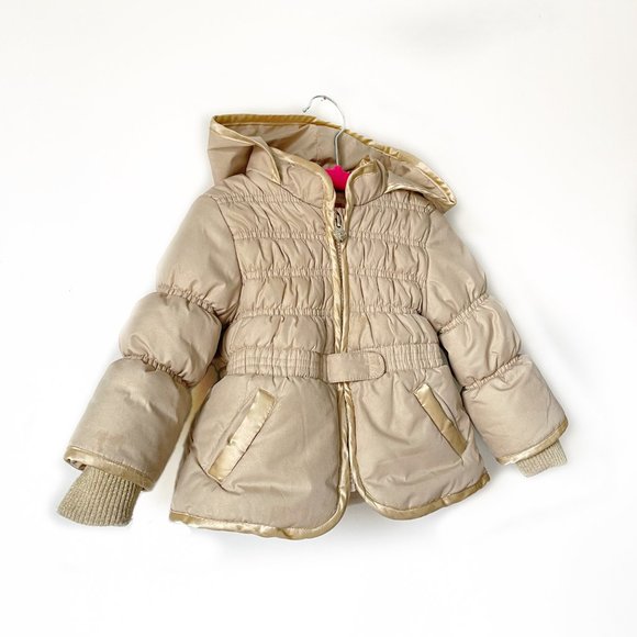 London Fog Gold Puffer Hooded Coat Jacket 18 Months - Picture 6 of 6